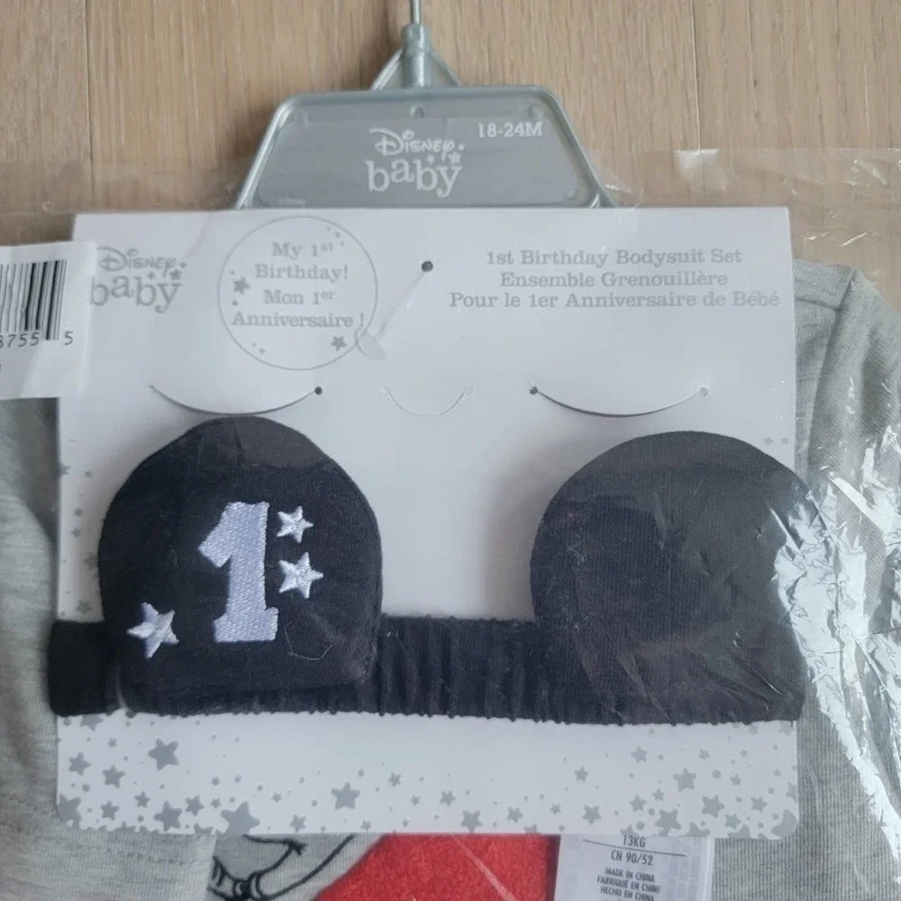 🛑 2 / $40 Sale! DISNEY Mickey Mouse My 1st Birthday Outfit NWT 18- 24 months